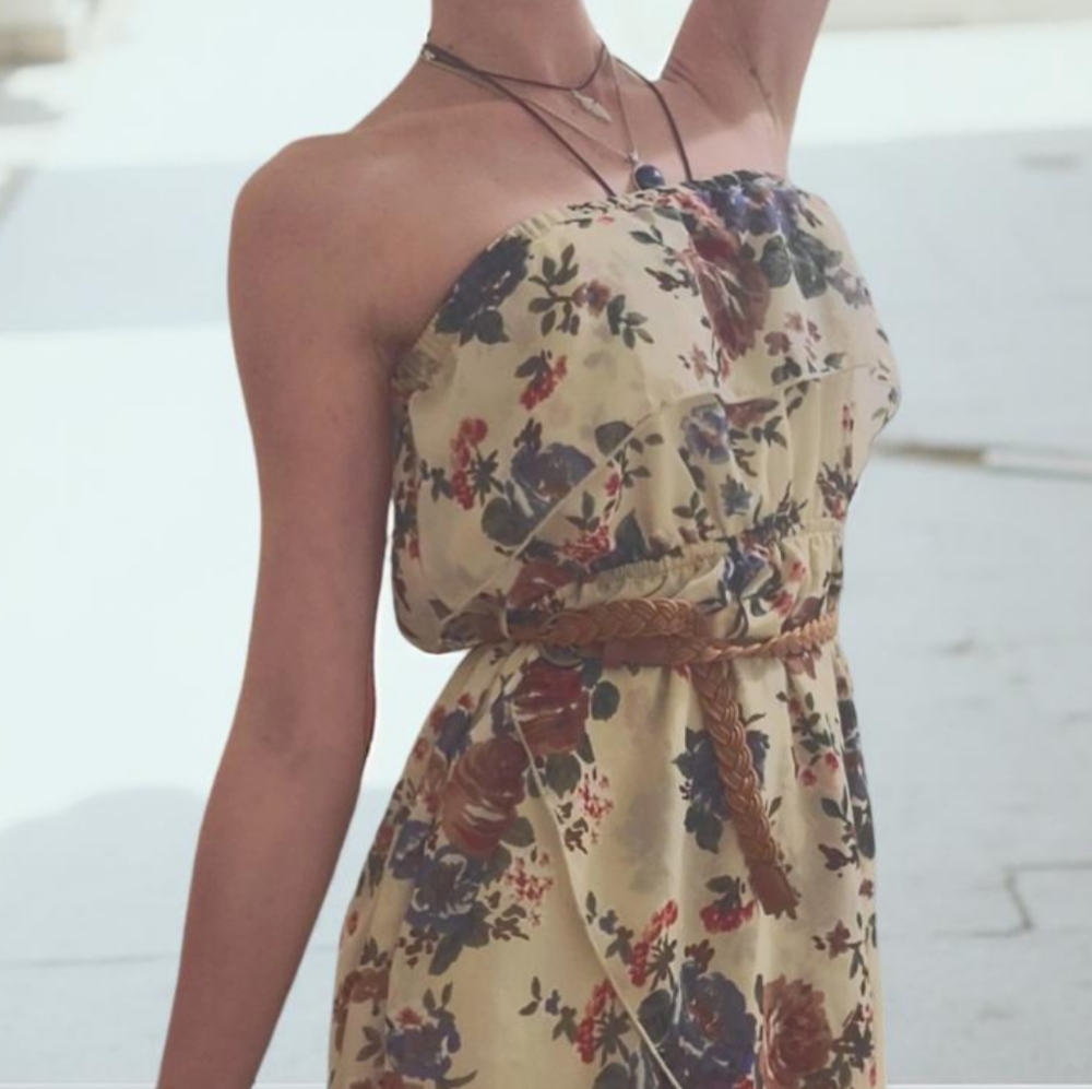 Mini strapless dress